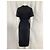 Vestido midi de manga larga con cinturón Escada en algodón negro - vista 9