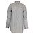 Camicia a maniche lunghe a righe con patch logo Dsquared2 in cotone blu e bianco Blu chiaro