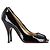 Décolleté Peep-Toe Dolce & Gabbana in pelle verniciata nera
