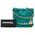 Borsa Chanel verde mini in pelle di vitello lucida 22 - vista 9