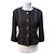 Timeless Chanel Schwarze Baumwoll-Tweedjacke 3/4 Größe 36 FR 2013