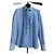 Camicia Loewe in cotone a righe stile pigiama bianca e blu
