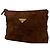 Clutch Prada in scamosciato nocciola