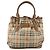 Borsa Tote Burberry Nova Check in pelle PVC 2 vie beige Auth 109937 - vista 13