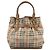 Borsa Tote Burberry Nova Check in pelle PVC 2 vie beige Auth 109937 - vista 2