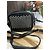 Borsa a tracolla Burberry in pelle nera con borchie argentate Nero - vista 2