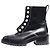 3.1 Phillip Lim Botas ankle de pérola negra - tamanho EU 37