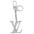 Louis Vuitton Porto Cle Initial LV M65071 Key Ring Silvery  ref.1993169