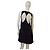 Autre Marque Chloe Schwarzes Mini-Kleid aus Seide und Viskose mit Swarovski Kristallen - Ansicht 2