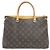 Borsa Tote Pallas Monogram Louis Vuitton Marrone D'oro - vista 2