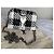 Borsa Ami in pelle intrecciata a quadri nero e bianco Argento - vista 11