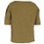 Blusa a maniche corte con spalle scese Dries Van Noten in lino khaki Verde Cachi - vista 3