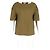 Blusa a maniche corte con spalle scese Dries Van Noten in lino khaki Verde Cachi - vista 4