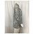 Blusa túnica con estampado Akris Asagao en voile de algodón negro y blanco - vista 9