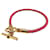 Hermès Hermes Leder-Canvas Charm-Armband Braun Pink  - Ansicht 1