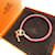 Hermès Hermes Leder-Canvas Charm-Armband Braun Pink  - Ansicht 3