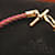 Hermès Hermes Leder-Canvas Charm-Armband Braun Pink  - Ansicht 5