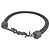 Bracciale in pelle nera Yves Saint Laurent Nero