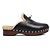 Hermès Mules Sabots Carlotta EU39 Schwarze Leder-Schaffell-Clogs UK6 US8.5