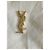 Orecchino singolo con dettaglio del logo Saint Laurent YSL Gold hardware - vista 4