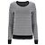 Perfect Moment Maglione Zig Zag Momento Perfetto in Lana Merino Nero e Bianco