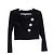 Blazer corto de terciopelo negro adornado de Balmain - vista 4