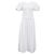 Vestido midi de popelina fruncida Ganni en algodón orgánico blanco