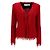 IRO fransige Jacke aus rotem Baumwolltweed - Ansicht 7
