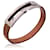 Hermès Pulsera Pousse Pousse de cuero marrón Hermes Paris metal plateado Castaño  - vista 3