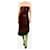Ulla Johnson Maroon strapless velvet midi dress - size UK 8 Brown Viscose  ref.1999518