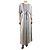 Zeus + Dione Blau-weißes abstraktes gestreiftes Maxikleid - Größe UK 10