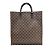 Bolso Tote Sac Plat Damier Louis Vuitton Castaño Damier ebene