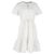 Besticktes knielanges Kleid aus weißer Baumwolle von See by Chloé