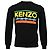 Schwarzer Baumwollpullover mit Rundhalsausschnitt und langen Ärmeln mit Kenzo-Logo