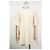 Vestido en capas de viscosa crema con mangas de ganchillo bohemio Chloé Sandy Speckle Blanco Crudo - vista 6