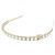 Chanel AB7627 Fascia per Capelli Oro e Bianco D'oro