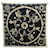 Hermès NEUF FOULARD HERMES ROSE DE COMPAS CARRE 70 EN SOIE NOIRE BOITE SILK SCARF  ref.2002887