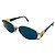 Fendi schwarze goldene Sonnenbrille mit blau getöntem Logo FS 293