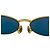 Fendi schwarze goldene Sonnenbrille mit blau getöntem Logo FS 293 - Ansicht 6