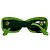 Gafas de sol de cuero de cocodrilo verde Gianni Versace Mod 417 Col 899 - vista 3
