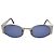 Chanel silberblaue getönte ovale Sonnenbrille