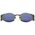 Chanel silberblaue getönte ovale Sonnenbrille - Ansicht 4