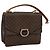 Céline Borsa a mano in tela Macadam CELINE in pelle PVC marrone Auth bs21604