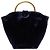 Autre Marque Vintage Samt-Handtasche Blau