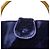 Autre Marque Vintage Samt-Handtasche Blau - Ansicht 7