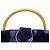 Autre Marque Vintage Samt-Handtasche Blau - Ansicht 8