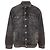Balenciaga Spiegel-Denim-Jacke aus dunkelgrauer Baumwolle