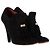 Stivaletti con dettagli a frange Mischa di Gucci in suede nero Rosso Bordò - vista 4