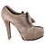 Stivaletti con piattaforma e lacci Gianvito Rossi in suede beige