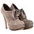 Stivaletti con piattaforma e lacci Gianvito Rossi in suede beige - vista 4
